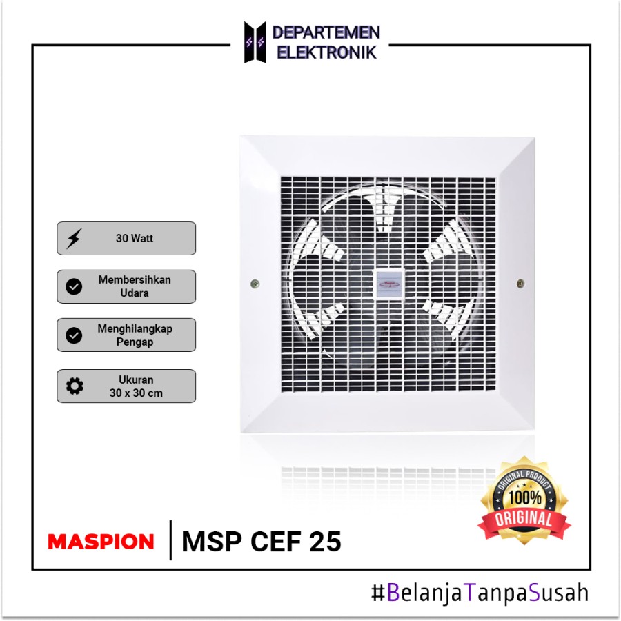 Maspion CEF 25 Ceiling Exhaust Fan / Kipas Exhaust Plafon 10 Inch