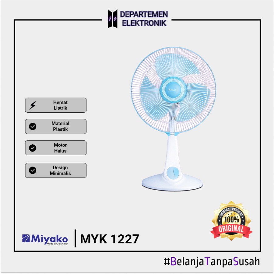 Miyako KAD 1227 Desk Fan / Kipas Angin Meja 12 inch BPL