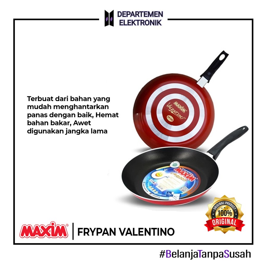 MAXIM FRYPAN VALENTINO TEFLON PENGGORENGAN
