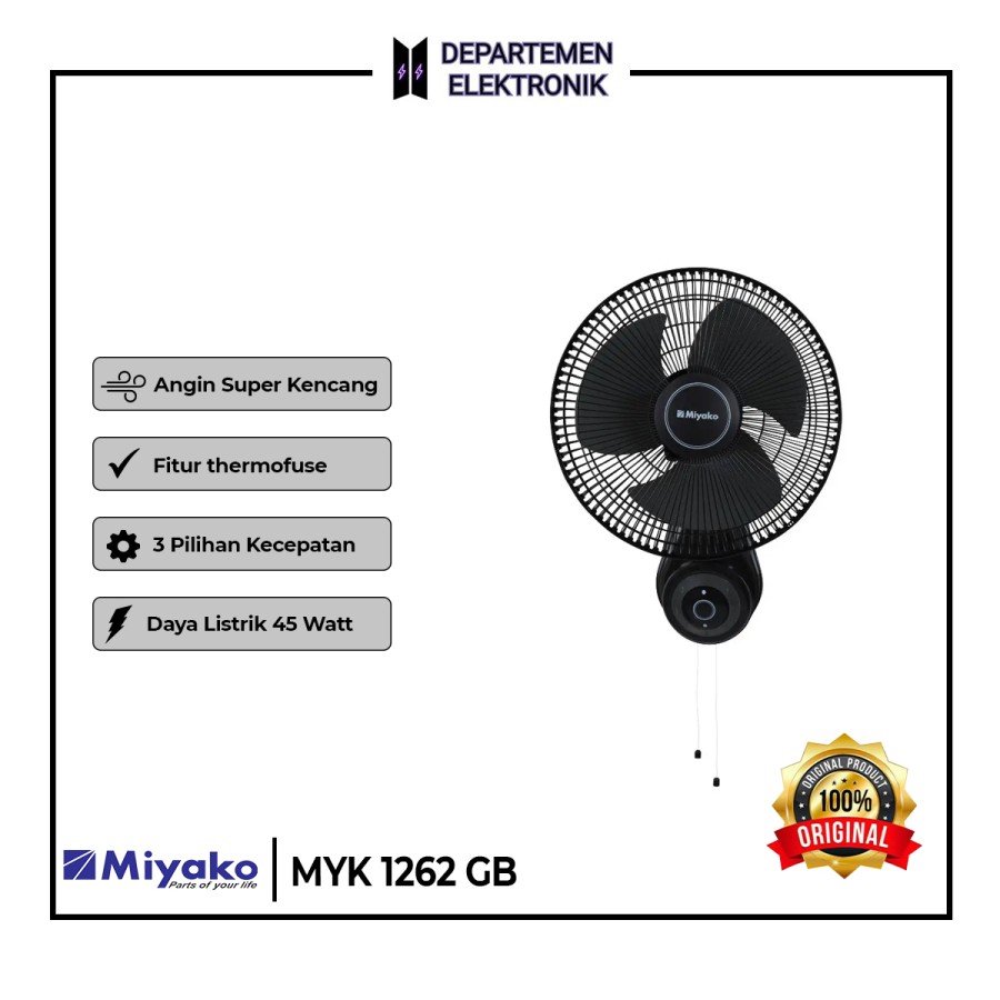 Miyako Kipas Angin Dinding / Wallfan Miyako 12 Inch 1262 GB