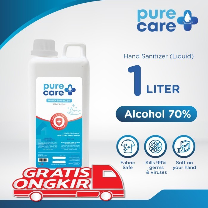 Handsanitizer 70% Antibakterial PURECARE 1 Liter Lychee