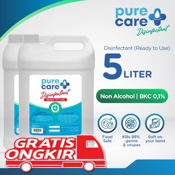 Disinfectant Antiseptik Cairan Disinfektan PURECARE 2x5L Ready To Use