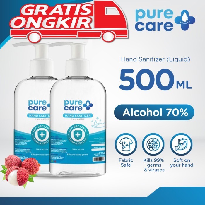 Hand Sanitizer Pump CAIR 70% PURECARE 2 x 500 mL