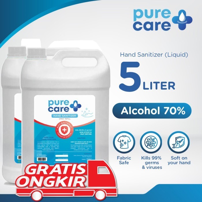 Hand Sanitizer 70% Antibacterial PURECARE 2 x 5 LITER