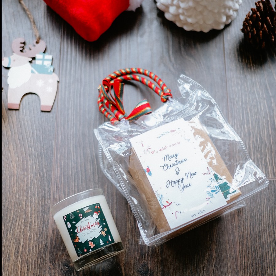 Scented Candle Christmas Hampers Box| Parcel Natal| Hampers natal gift