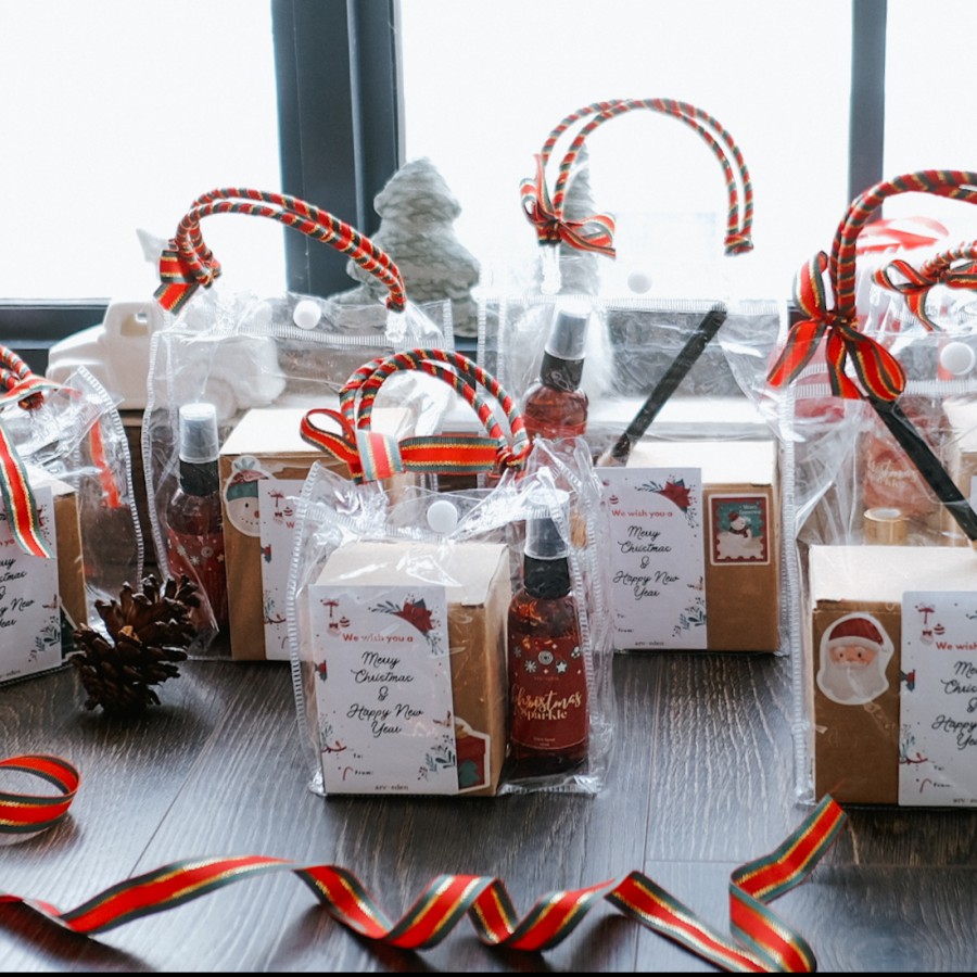 Scented Candle Christmas Hampers Box| Hampers Natal| Parcel natal gift