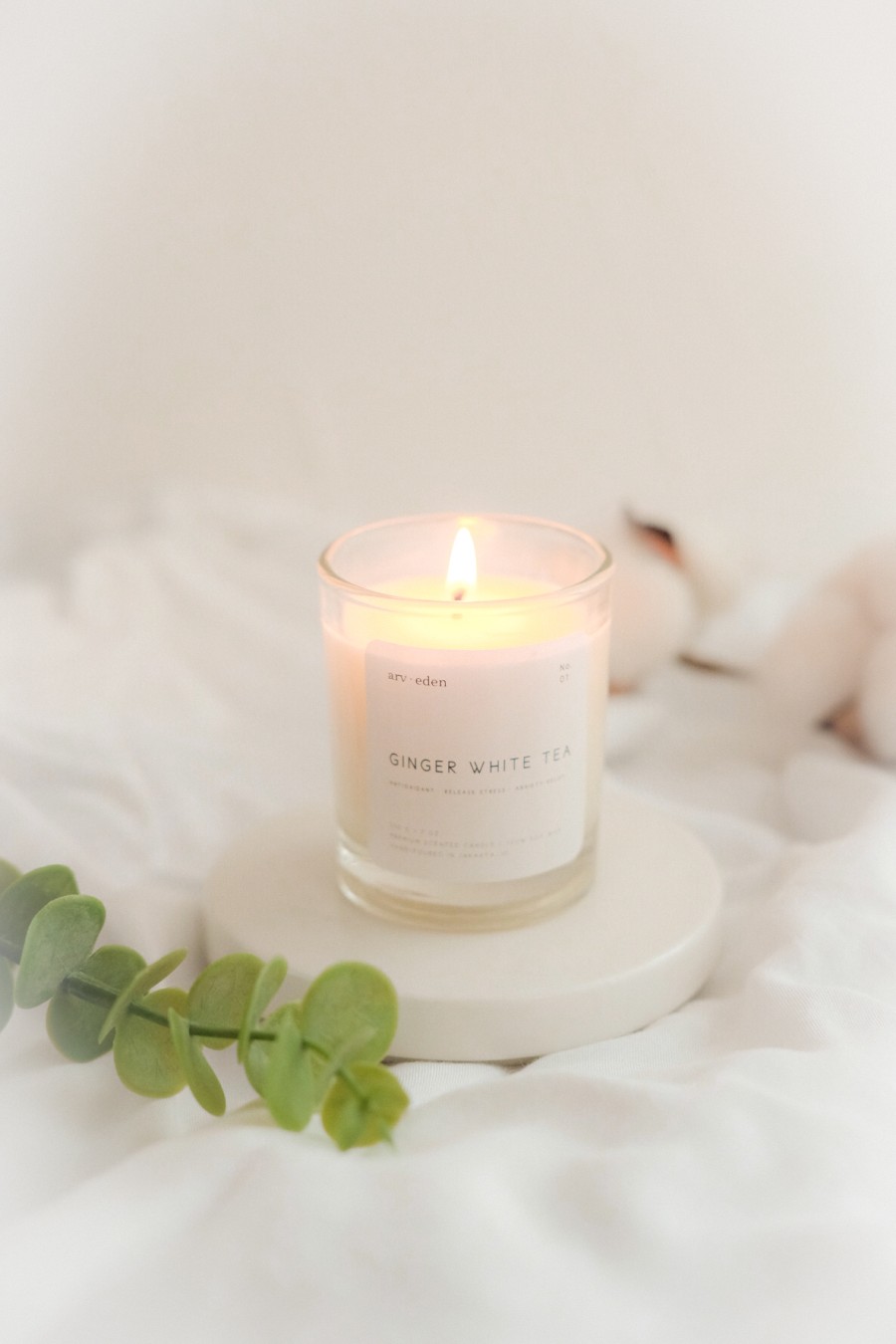 Ginger White Tea Scented Candle | Lilin aroma terapi 60gr | soy wax