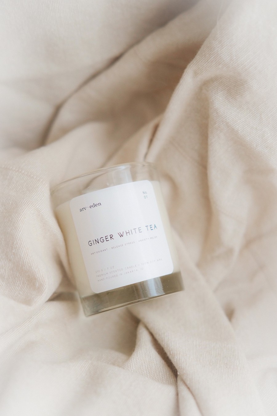 Ginger White Tea Scented Candle | Lilin aroma terapi 60gr | soy wax