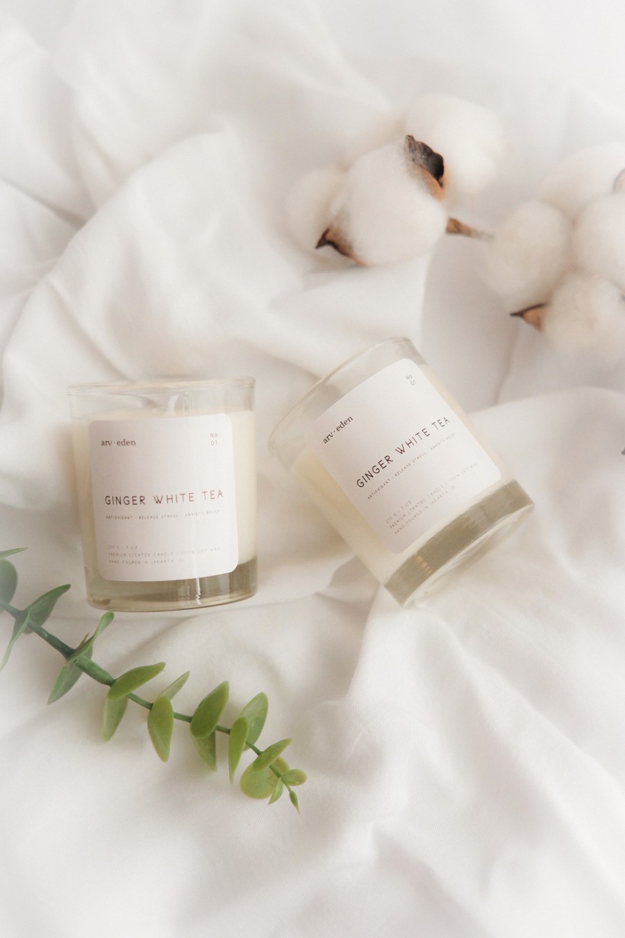 Ginger White Tea Scented Candle | Lilin aroma terapi 60gr | soy wax