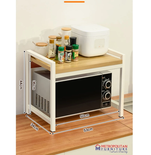 Rak microwave oven rak dapur bumbu Susun besi penyimpanan serbaguna