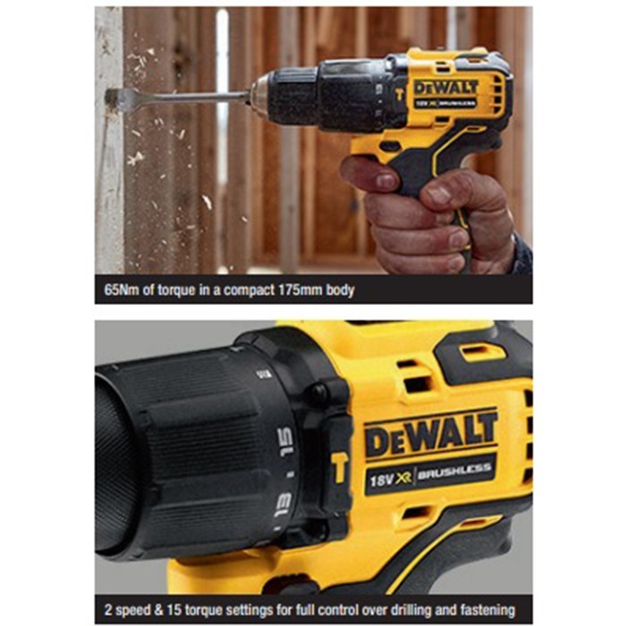 Dewalt Brushless Impact Drill Kit Edition 100th / Bor Impact Baterai 18/20V (max) DCZ100P2KT-QW