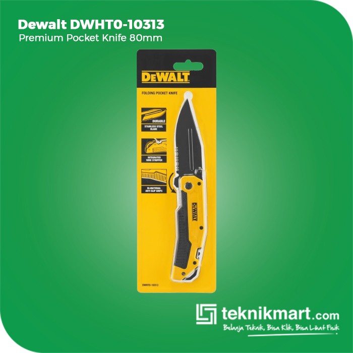 Dewalt Premium Pocket Knife / Pisau Lipat Premium 80mm DWHT0-10313