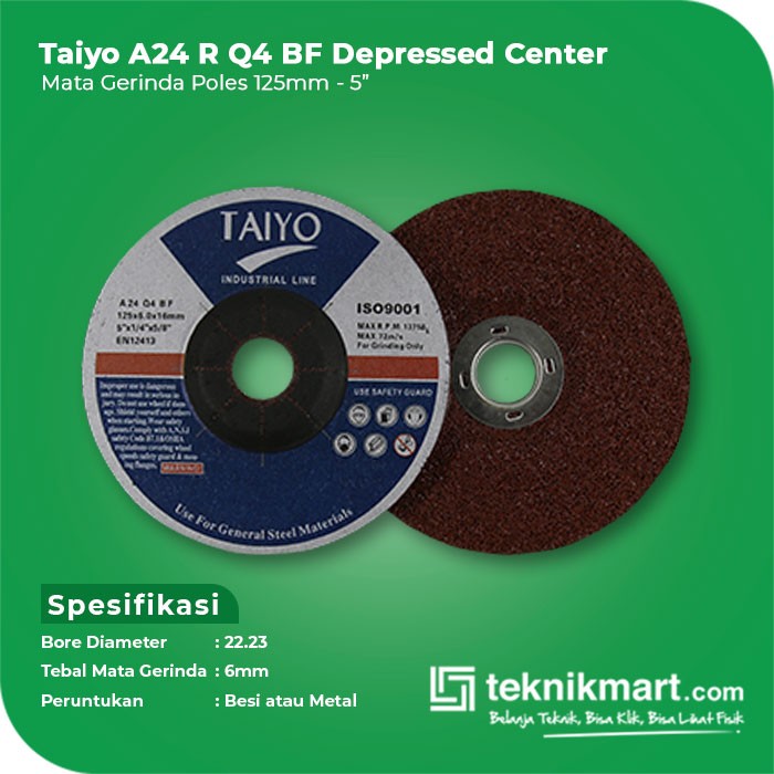 Taiyo A 24 R Q4 BF Depressed Center Wheel Blue Line 125mm