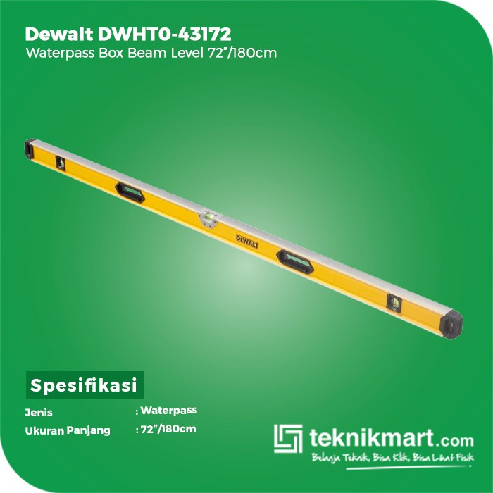 Dewalt Waterpass Box Beam Level 72"/180cm DWHT0-43172