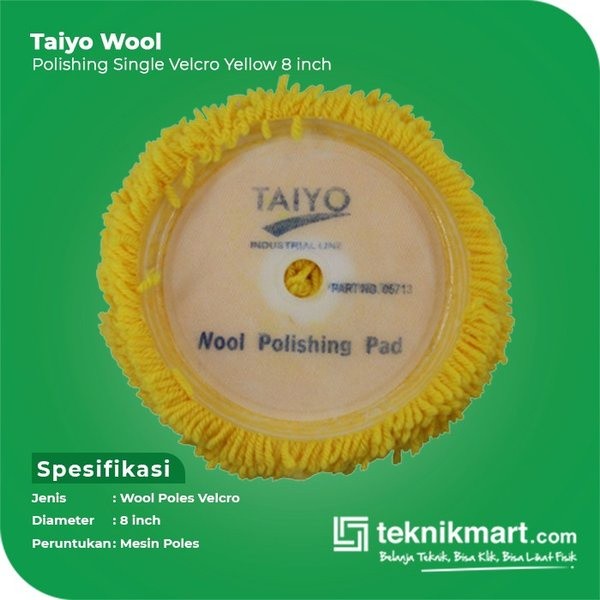Taiyo Wool Polishing Single Perekat Yellow 8"