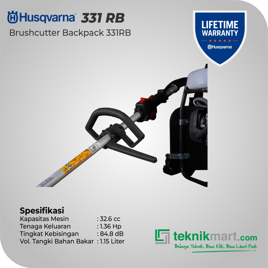 Husqvarna 331RB Brushcutter 2 Stroke / Potong Rumput 2 Tak
