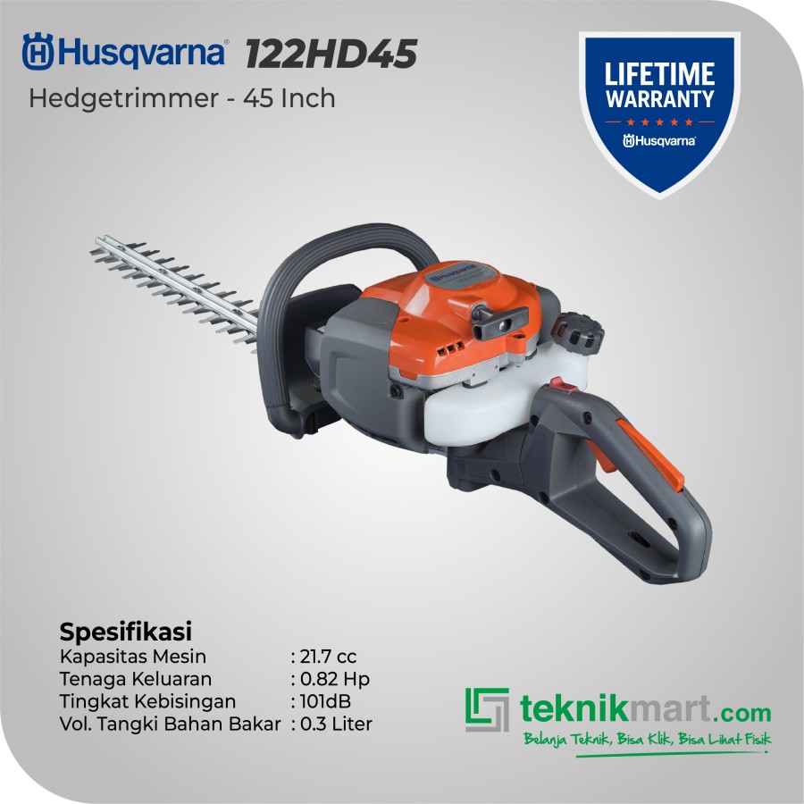 Husqvarna 122HD45 Hedgetrimmer - 45 inch / Mesin Pemangkas Tanaman Pagar