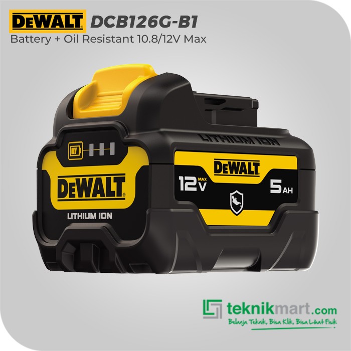 Dewalt Battery + Oil Resistant / Baterai 10.8/12V Max XR Li-Ion 5.0 Ah DCB126G-B1