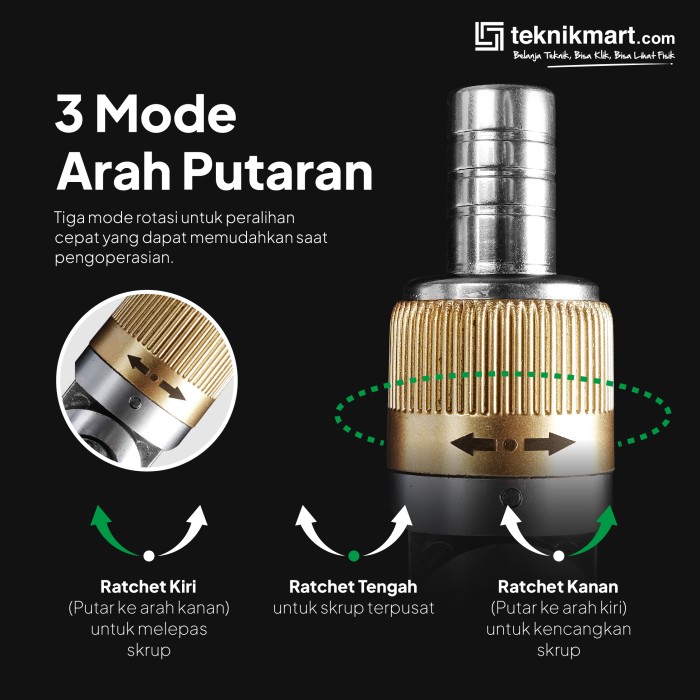 TIP TOP RATCHET SCREWDRIVER 10 in 1 180° Multi Angle / Obeng Multifungsi 11 in 1 180°
