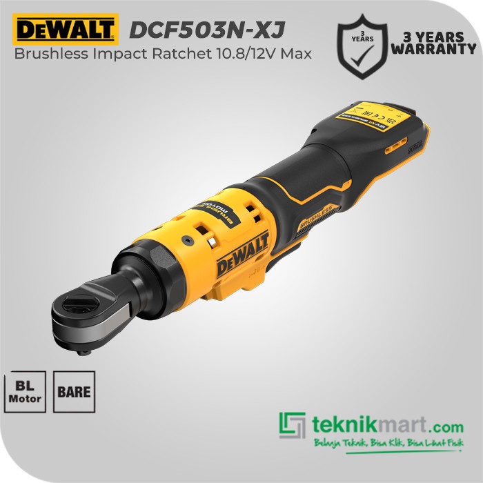 Dewalt Brushless Impact Ratchet 10.8/12V Max SQ 3/8" DCF503N-XJ (Unit Only)