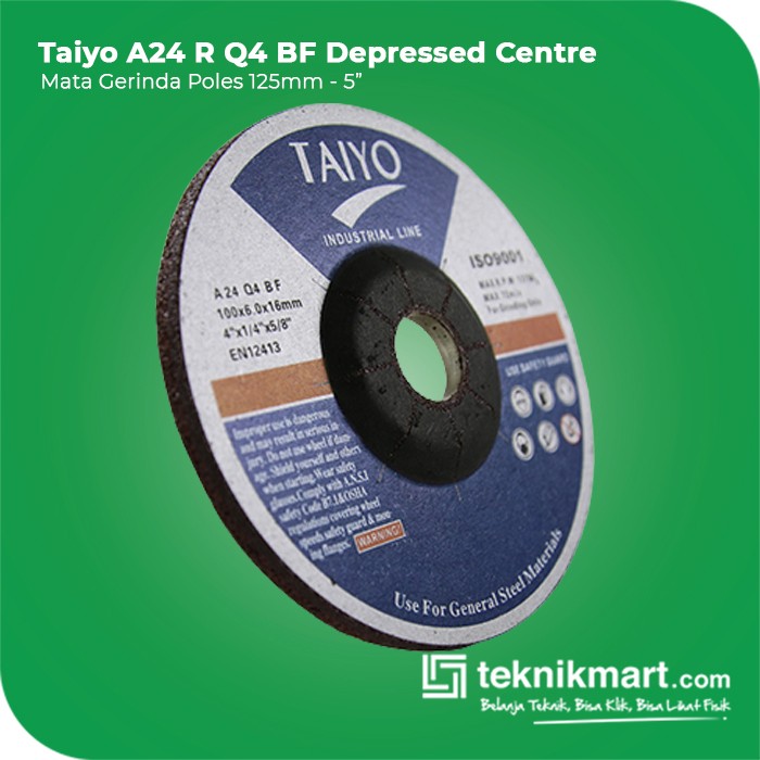 Taiyo A 24 R Q4 BF Depressed Center Wheel Blue Line 125mm
