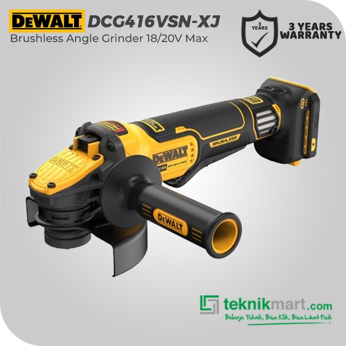 Dewalt Brushless Angle Grinder / Gerinda Tangan Baterai 18/20V Max 125mm DCG416VSN-XJ (Unit Only)