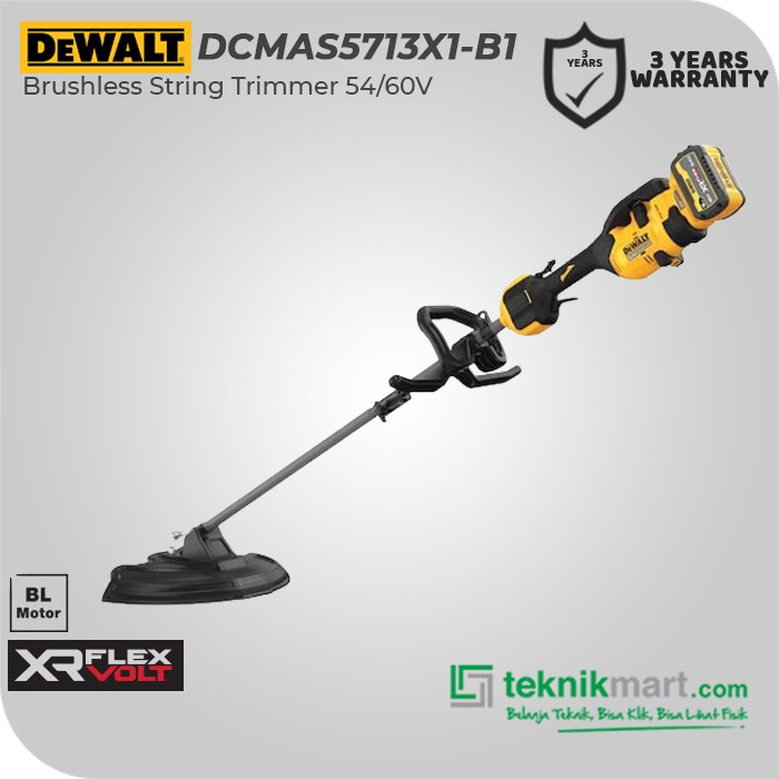 Dewalt Brushless Split Boom String Trimmer / Mesin Potong Rumput 54/60Volt Max 38cm DCMAS5713X1-B1