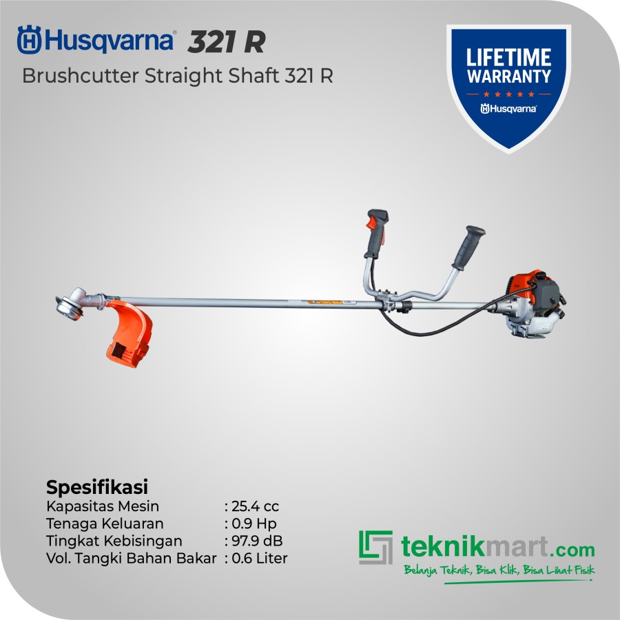 Husqvarna 321R Brushcutter Straight Shaft 2 Stroke / Potong Rumput 2 Tak