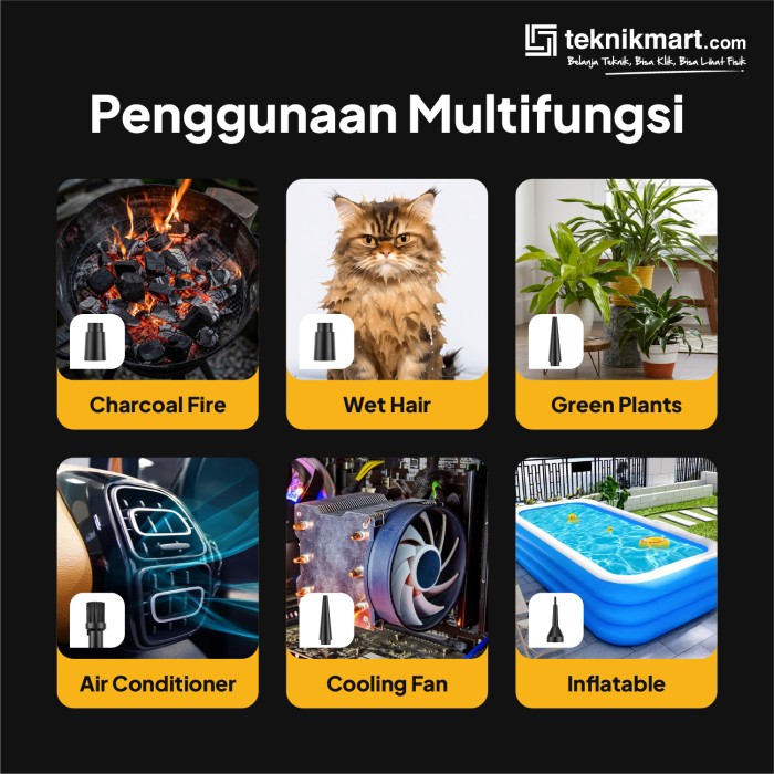 TIP TOP Cordless Air Duster Blower / Pembersih Debu Komputer PC Laptop BAD-120