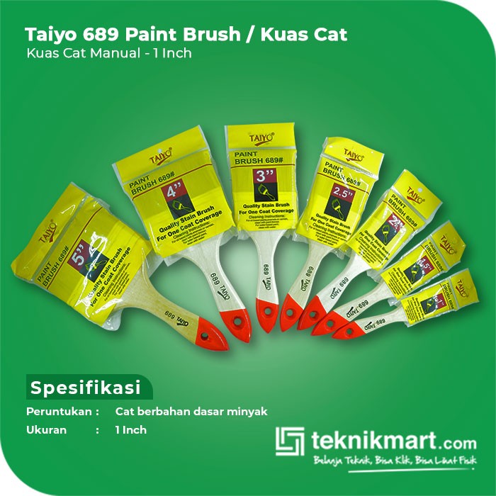 Taiyo 689 Paint Brush / Kuas Cat 1-5 inch