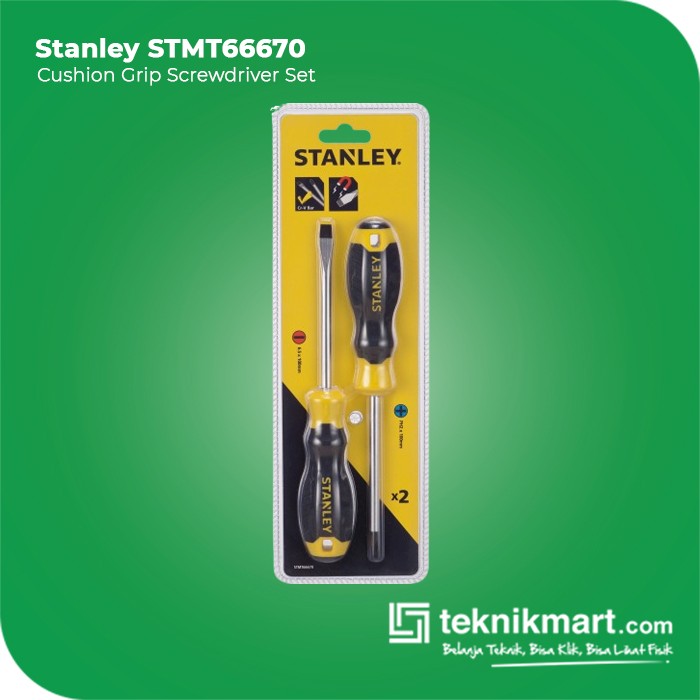 Stanley Cushion Grip Screwdriver Set / Obeng Set 2 Pcs STMT66670