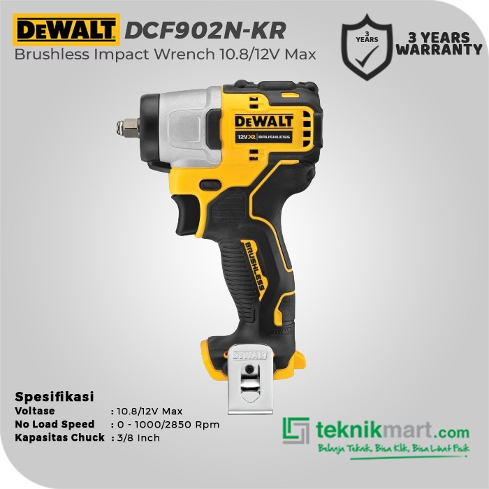 Dewalt Brushless Impact Wrench / Kunci Impact Baterai 10.8/12V Max DCF902N-KR (Unit Only)