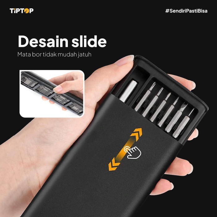 TIP TOP Obeng Set / Screwdriver Universal Set / Obeng Servis Smartphone POCKET 24 in 1