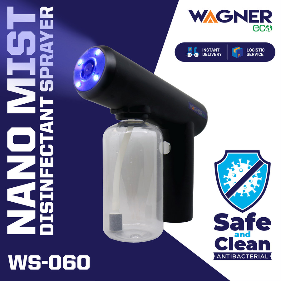 WagnerEco WS-060 Cordless Nano Spray Gun With UV Lighting - Hitam