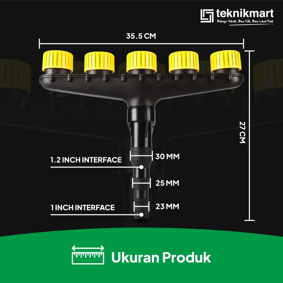 TIP TOP Multi Head Sprayer Sprinkle Water For Gardening 5 Nozzle / Multi Kepala Semprotan Air Untuk Tanaman Rumput Perkebunan 5 nosel GHN-003