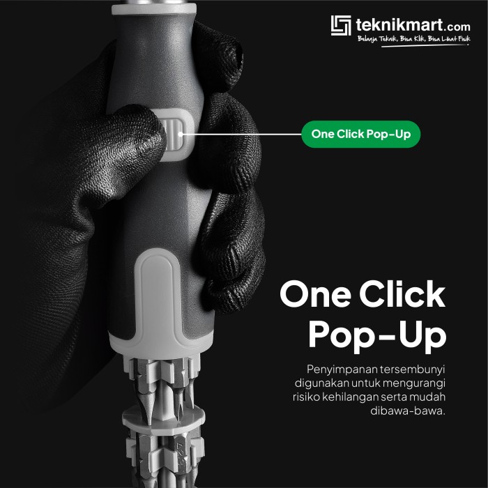 TIP TOP RATCHET SCREWDRIVER 10 in 1 180° Multi Angle / Obeng Multifungsi 11 in 1 180°