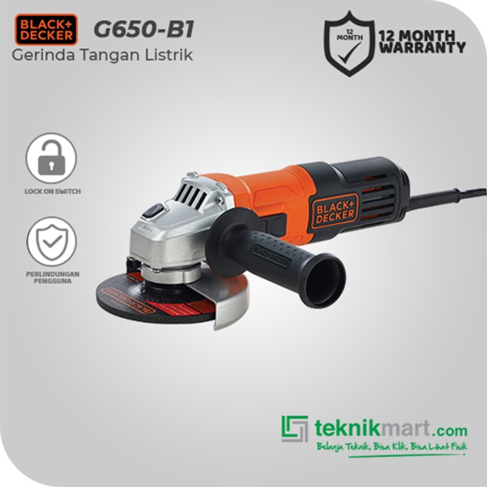 PROMO Black And Decker G650 100 mm Gerinda Tangan Listrik