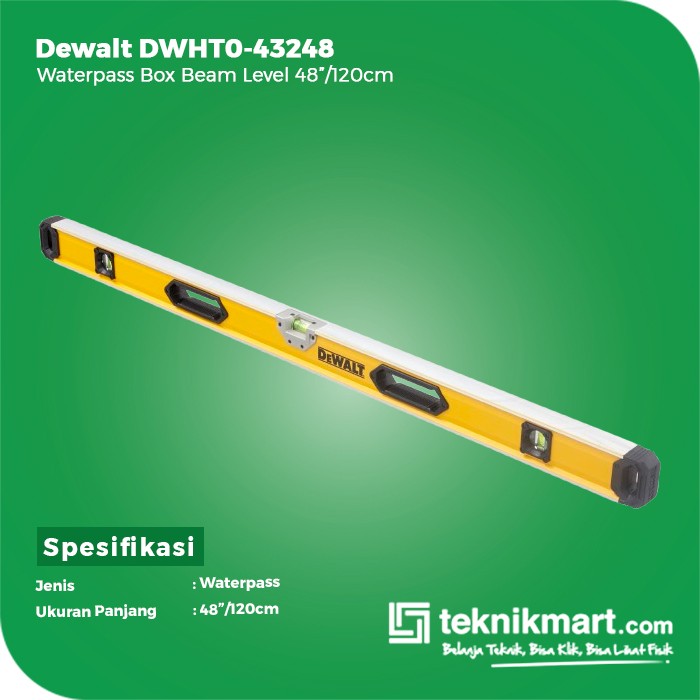 Dewalt Waterpass Box Beam Level 48"/120cm DWHT0-43248