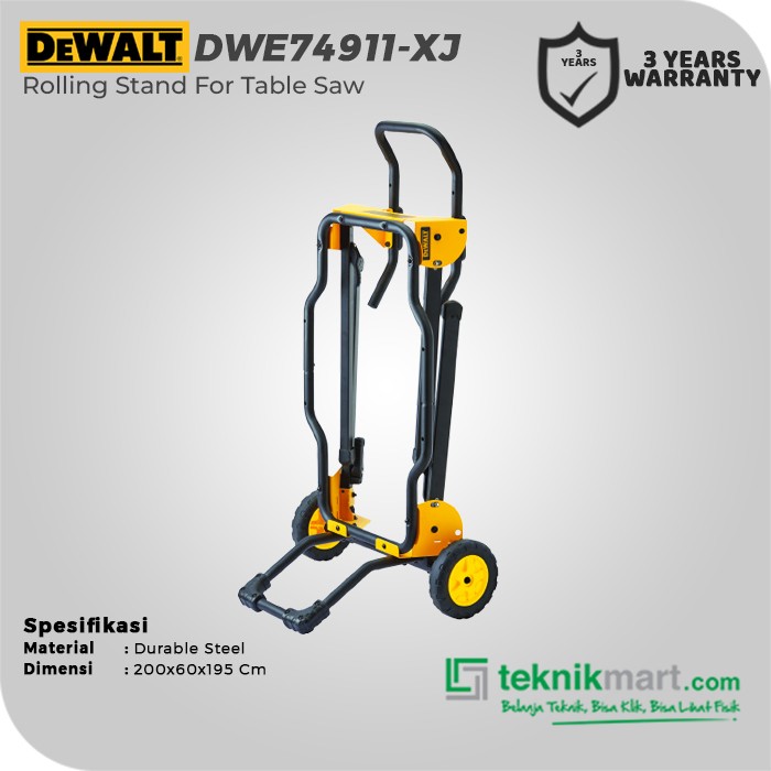Dewalt Rolling Stand For Table Saw (DWE7490X, DWE7491RS, DWE7480, DW745, DWE7492, DCS7485) DWE74911-XJ