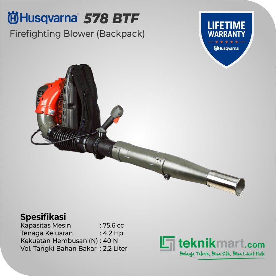 Husqvarna 578BTF Firefighting Blower (Backpack) / Mesin Peniup