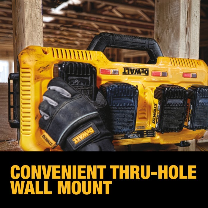 Dewalt Fast Charger 4-Port / Pengisi Daya Baterai 8A 12V/20V/60V Max DCB104-QW