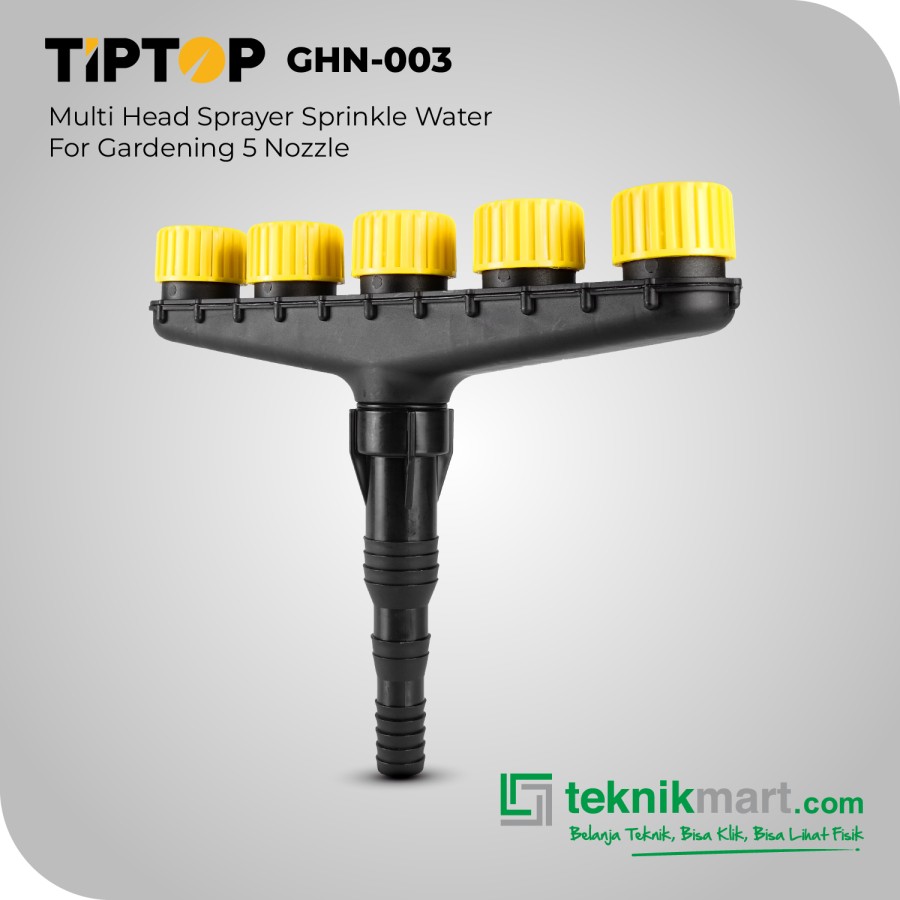 TIP TOP Multi Head Sprayer Sprinkle Water For Gardening 5 Nozzle / Multi Kepala Semprotan Air Untuk Tanaman Rumput Perkebunan 5 nosel GHN-003