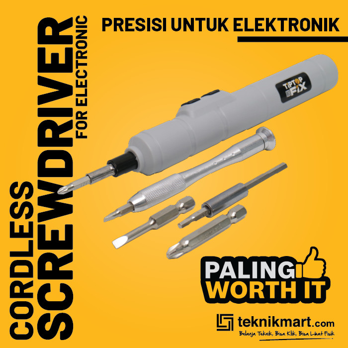 Tip Top E-FIX 4.2 Volt Cordless Screwdriver / Obeng Baterai