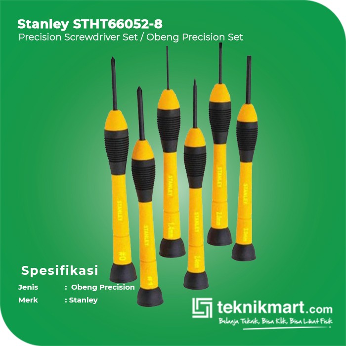 Stanley STHT66052-8 Precision Screwdriver Set 6PCS Bi-Mat