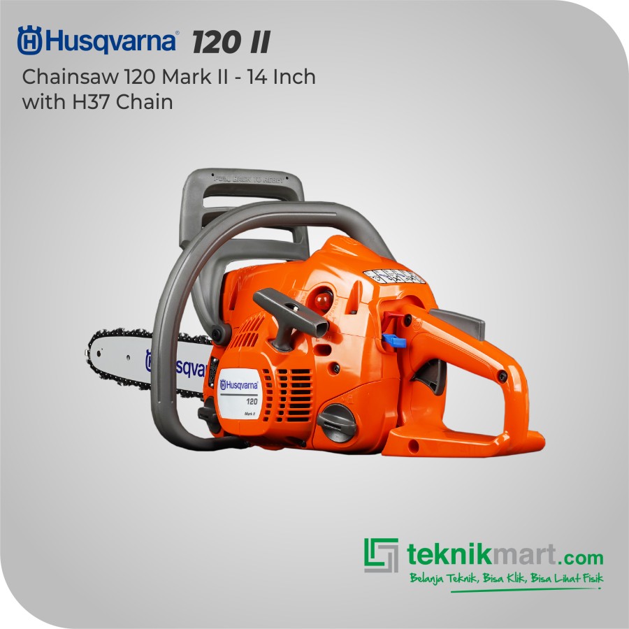 Husqvarna 120 Mark II - 14 Inch Chainsaw with H37 Chain / Mesin Potong Kayu 14 Inch