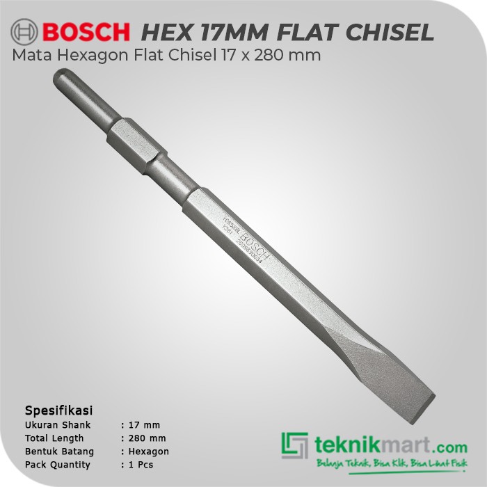 Bosch HEX 17MM Flat Chisel 17x280mm