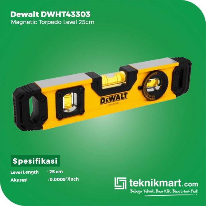 Dewalt Magnetic Torpedo Level 25cm DWHT43003