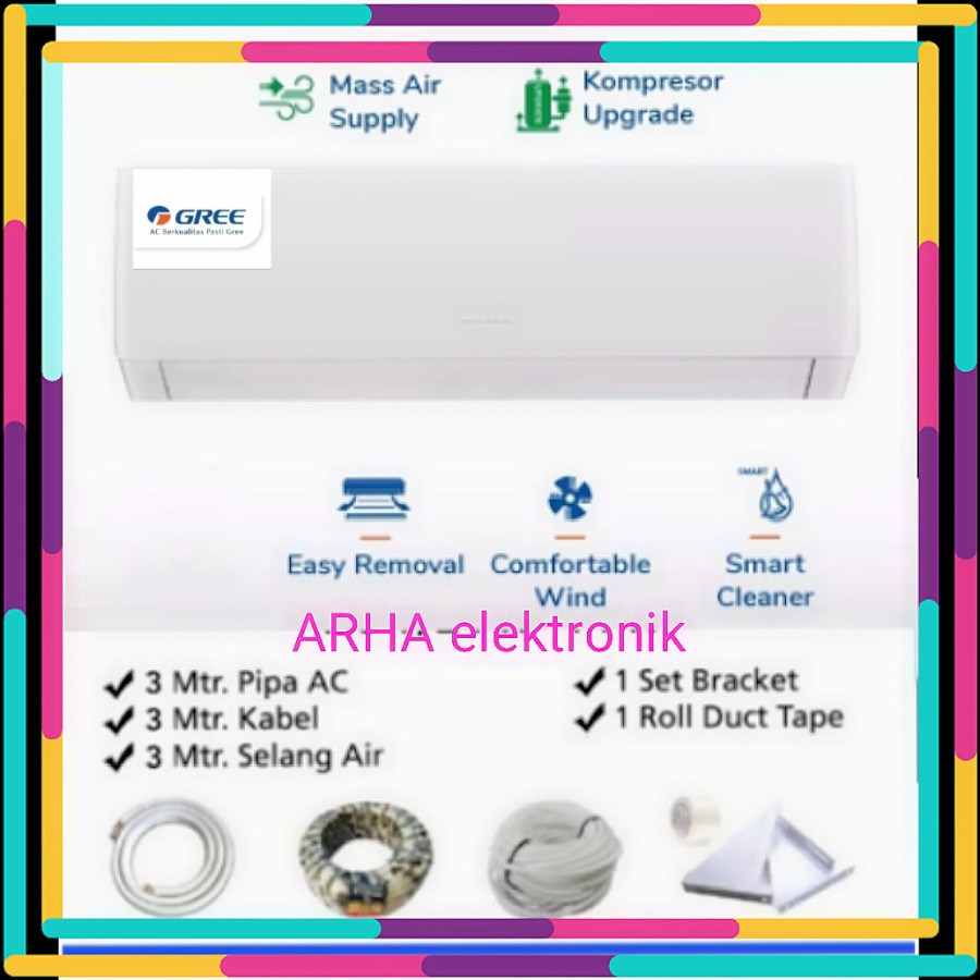 AC GREE 1,5PK GWC-12MOO5 +PASANG DAN INSTALASI BERGARANSI RESMI GREE