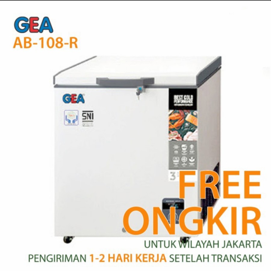 chest freezer GEA AB-108 R (100 LITER) FREE ONGKIR