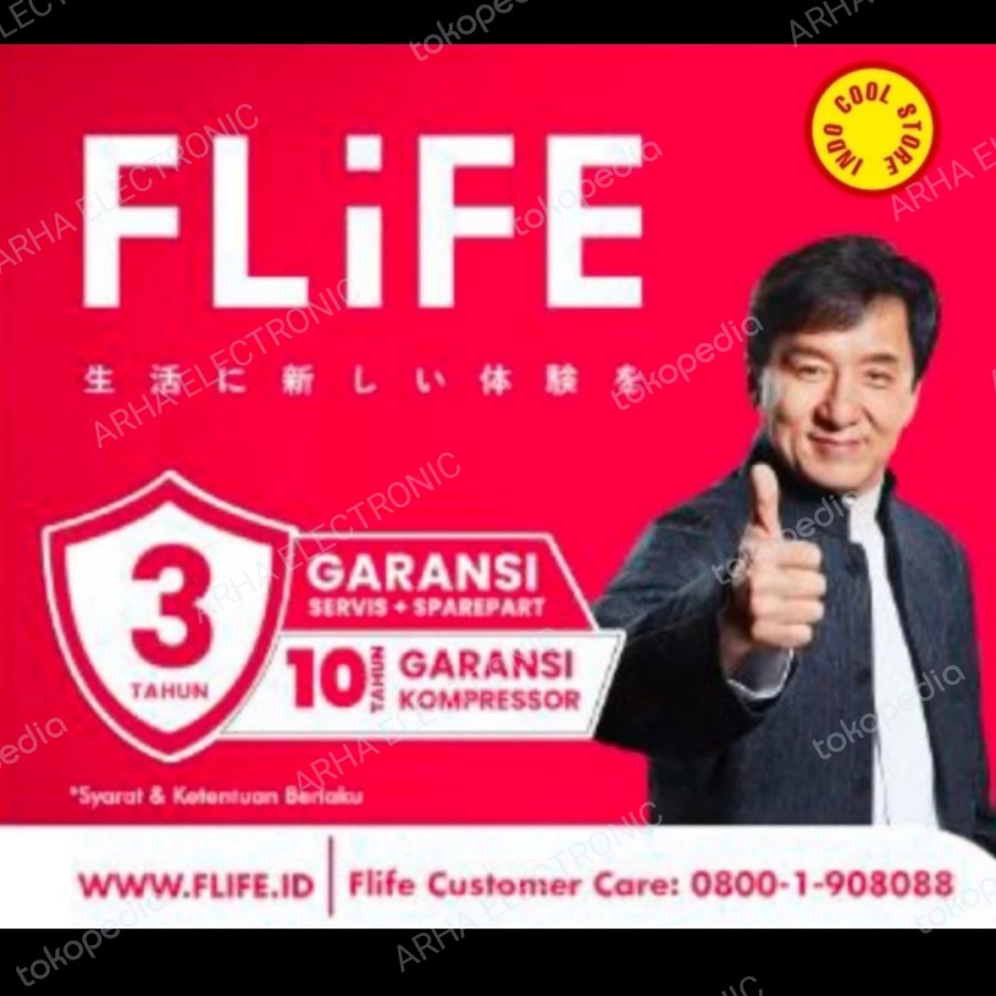 AC gree FLIFE split 1/2 PK FAC-05 FCOO low Watt + pasang dan instalasi